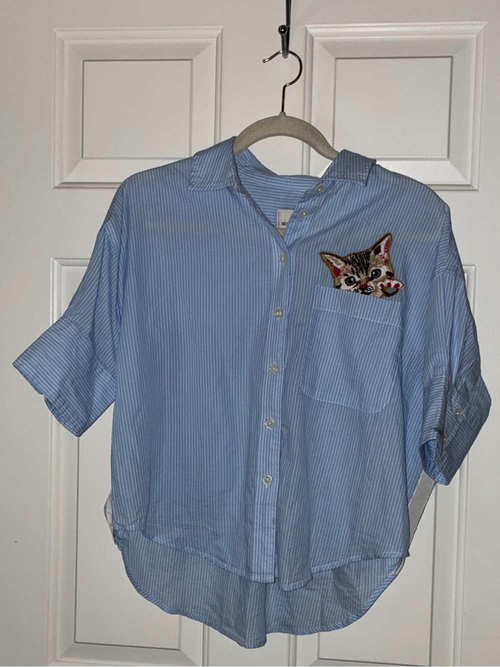 Maeve by Anthropologie Mabel Pocket Buttondown Shirt Sz XS - Picture 5 of 13
